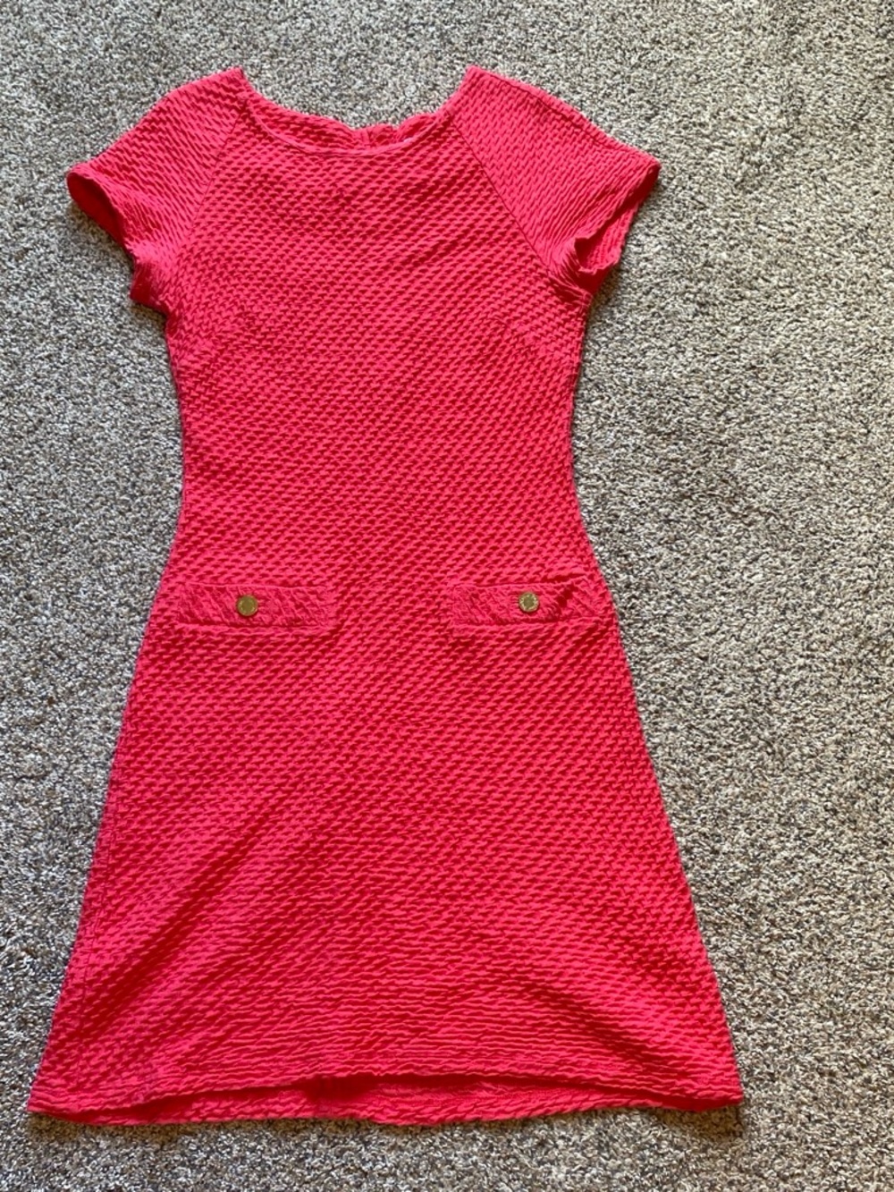 Lilly Pulitzer Textured Mini Dress in Hot Pink Size M